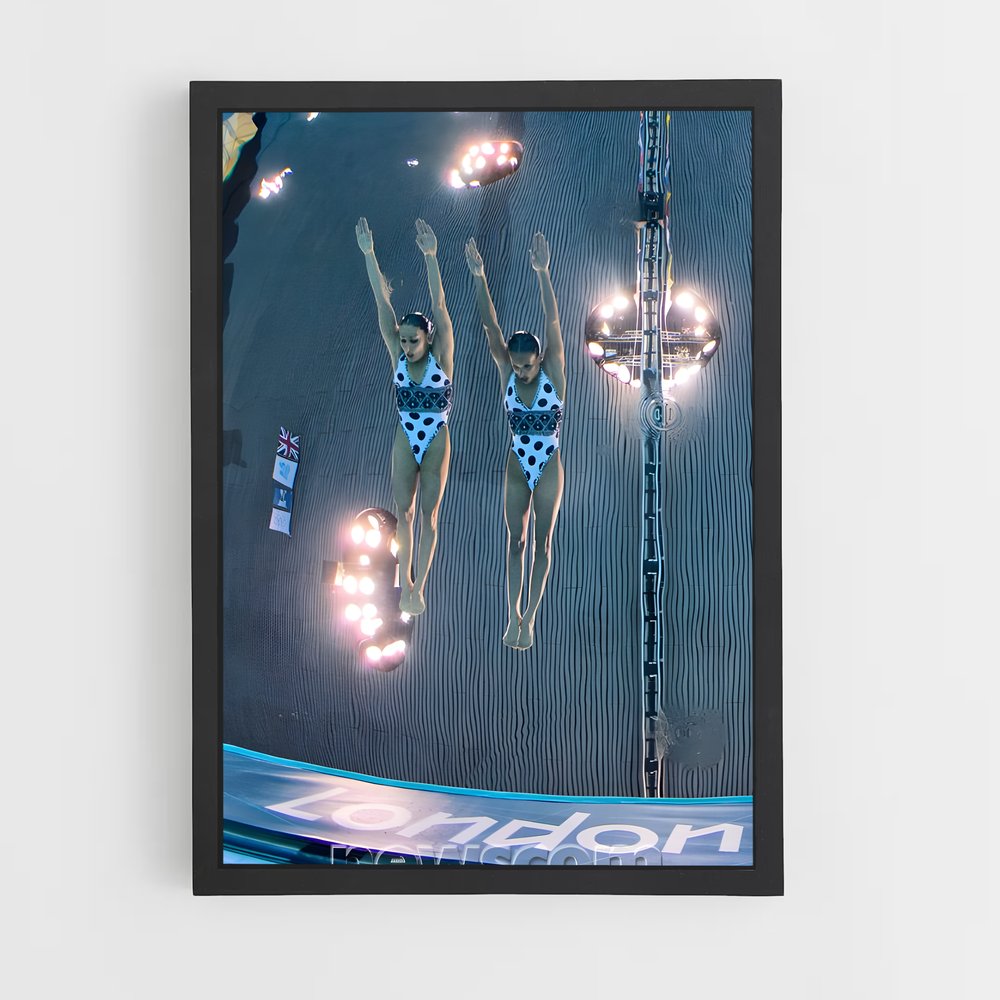 Poster Synchronisation Parfaite – affiche Natation synchronisée (vue 2)
